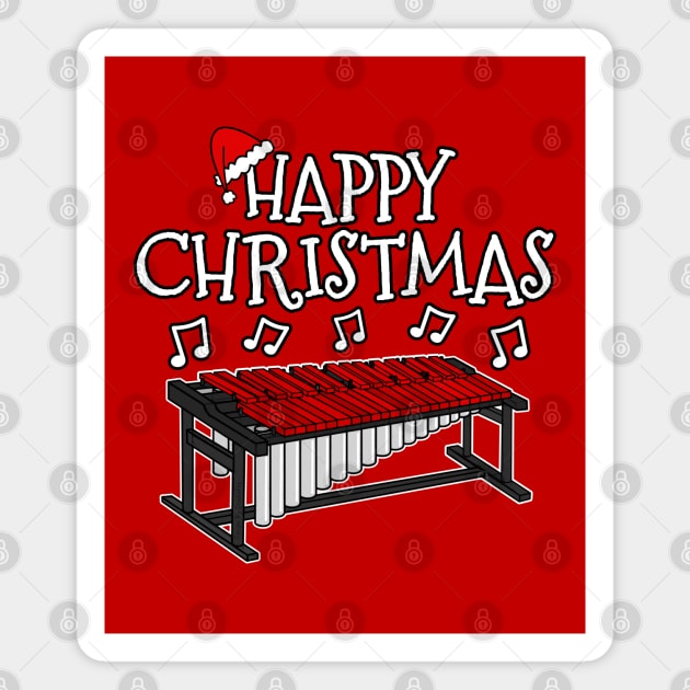 Christmas Marimba Marimbist Music Teacher Xmas 2022 Magnet by doodlerob